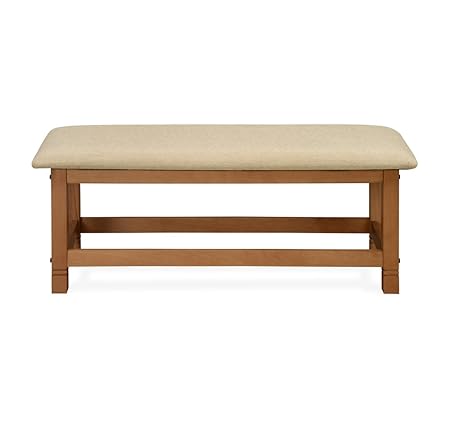 @home by Nilkamal Roosey Two Seater Dining Bench (Natural Walnut)