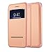 Nouske Smart Touch Case S-View Window Flip Cover/Magnetic Closure/Stand/TPU bumper/360 Protection for 5.5 inch iPhone 6 Plus/iPhone 6S Plus, Rose Gold