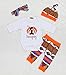 Zefeng 4Pcs Baby Boys Girls Thanksgiving Outfit Long Sleeve Bodysuit Pants with Hat and Headband