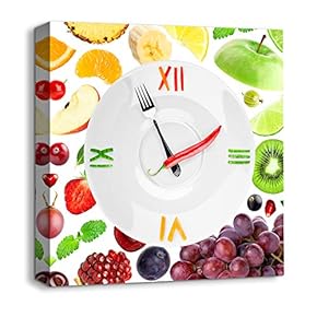 Abstract Cute Clock Painting Artwork for Home Framed