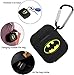 Pocoolo Airpods Case Airpods Accessories Protective Silicone Cover and Skin with Carabiner for Apple Airpods Charging Case (Batman)
