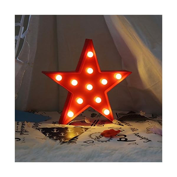 Marquee Light Star Shaped LED Plastic SignLighted Marquee Star Sign