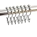 Hulless Shower Curtain Rings Metal Roller Double Glide Shower Curtain Hooks Set of 12.