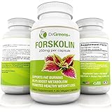 Best 100% Pure Forskolin Extract By DrGreen's, Fast Weight Loss Supplement, 250mg Per Cap-sule, 90 Veggie Capsules, Coleus Forskohlii Extract For Men & Women, Metabolism Booster & Extreme Fat Burner