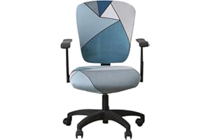 Jinzio Computer Office Chair Cover - Split Protective & Stretchable Cloth Polyester Universal Desk Task Chair Chair Covers Stretch Rotating Chair Slipcover (Chagall)