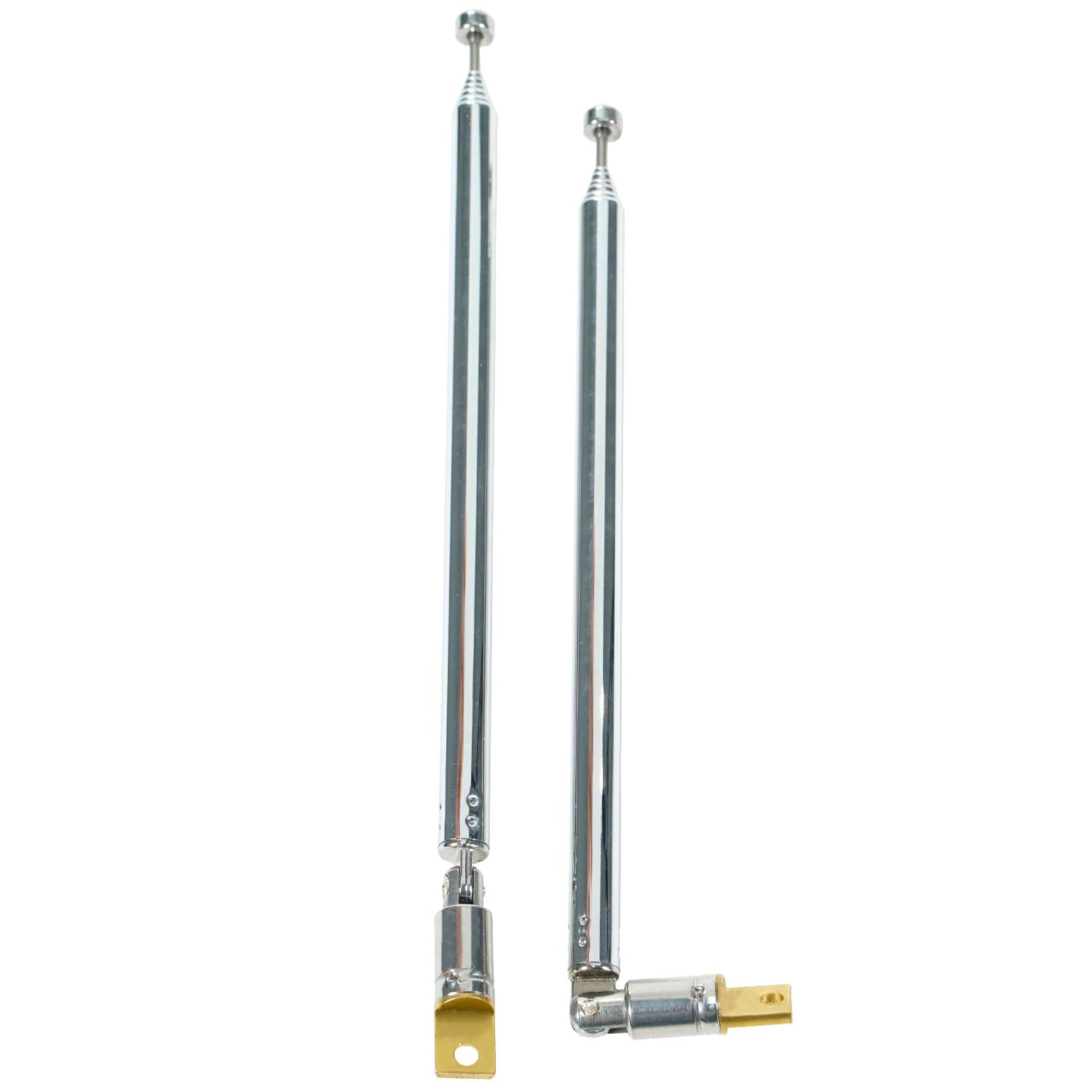 Fohevers 2 Pcs 7 Sections Telescopic Antenna Flat Head for AM/FM Ariels Radio HD DAB Stereo Reception Home Theater Receiver