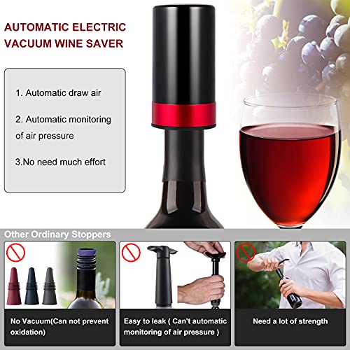 Electric Wine Stoppers, New Upgraded Automatic Vacuum Wine Saver