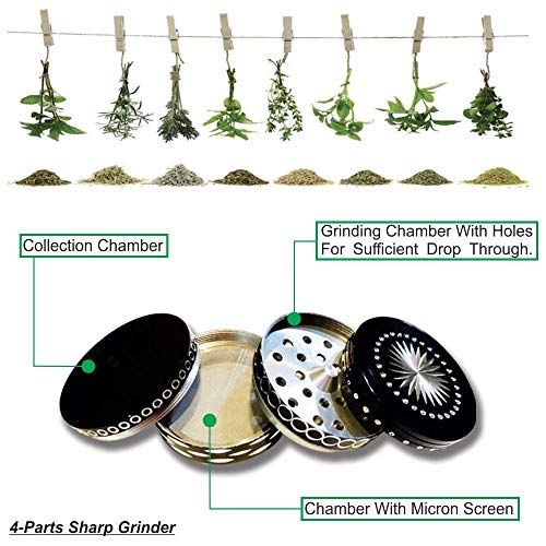 Sharp Grinder Best Herb & Spice Grinders With Pollen Catcher 4