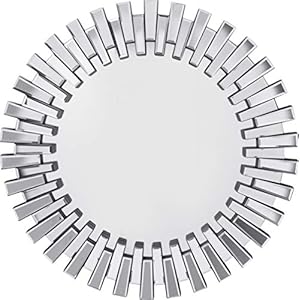 Kare Design Spiegel Sprocket Ø92cm, 92x92x4,5cm, Silber
