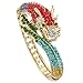 EVER FAITH® Bold Dragon Bracelet Multicolor Austrian Crystal Gold-Tone