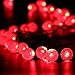 Qedertek Solar String Lights Outdoor,Bubble Globe Solar Lights 20foot 30 LED String Light Crystal Ball Lighting for Fairy Garden, Patio, Wedding, Party and Holiday Decorations(Red)
