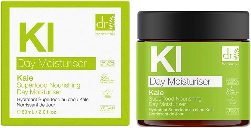 Dr Botanicals Apothecary Superfood Nourishing Day Moisturiser with Kale, Cocoa butter, Vitamins. Promotes Collages