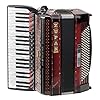 Zupan Juwel IV 120 EA/MHR Cassotto Akkordeon (42 Diskanttasten, 4-chörig, 120 Bassknöpfe, Holztastatur, inkl. Trageriemen und Koffer) Shadow Red