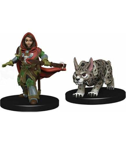 Wizkids Wardlings Wave 2 – Girl Druid & Stone Creature, Austauschbare Teile