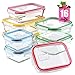 [16 Pieces] Glass Meal Prep Containers Glass-Food Storage Containers with Lids-Meal Prep Food Prep Containers-Glass Storage Containers with Lids-Glass Lunch Containers
