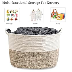 JIA QAQ Square Cotton Rope Samll Baskets With