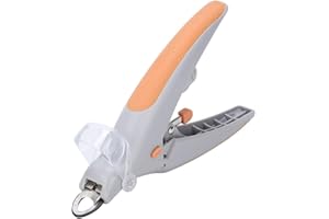 VBESTLIFE Pet Nail Clipper, Safety Trimmer Grooming Tool with LED Light and 5X Magnifier, Nail Trapper, Anti Slip Handle, for