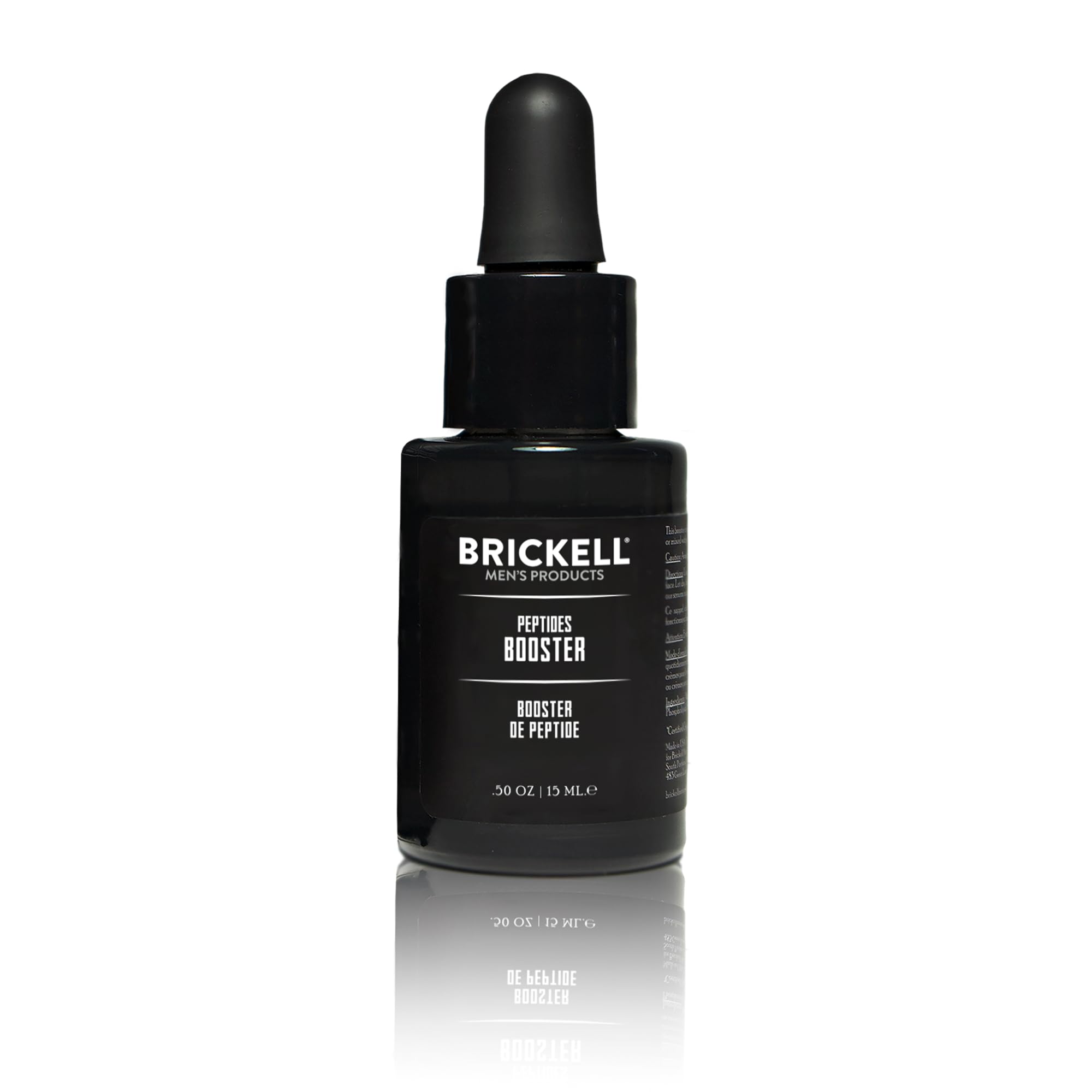 Brickell Men’s Protein Peptides Booster Serum for Men, Natural and Organic Protein Peptides Booster for Face to Firm and Restore Skin, Boost Collagen Production and Fight Aging, Unscented, 15 mL
