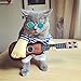 Vevins Pet Cowboy Costume Rocker Guitar Clothes for Small Dog Puppy Cat Halloween Party Christmas Apperal