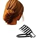 2Pcs Black Plastic Hair Braider Updo Bun Comb And Clip Tool Set for Hair Twist Maker Holder Women Girls Hair Styling Tools