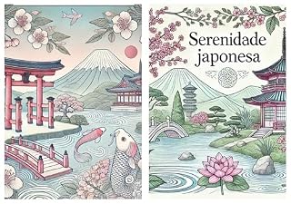 Livro Serenidade Japonesa: Relaxe enquanto colore a tranquilidade da cultura japonesa