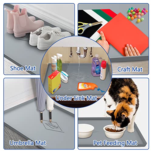 Eapele Under Sink Mat Kitchen Tray,34"x22",Flexible Waterproof