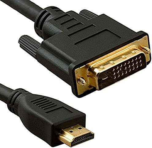 World of Data - 20m HDMI to DVI 3D TV Cable - Pro Quality (100% Copper Wire & Oxygen Free OFC) - ULTRA HD (4k x 2k) - 1080p (Full HD) - v1.4 - Video - DVI-D (Dual Link) 24+1 Pins - 24k Gold Plated