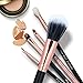 Party Queen 15Pcs Makeup Brushes Set Luxury Rose Golden Synthetic Wool Beauty Brush Tool Cosmetics Brush Kit