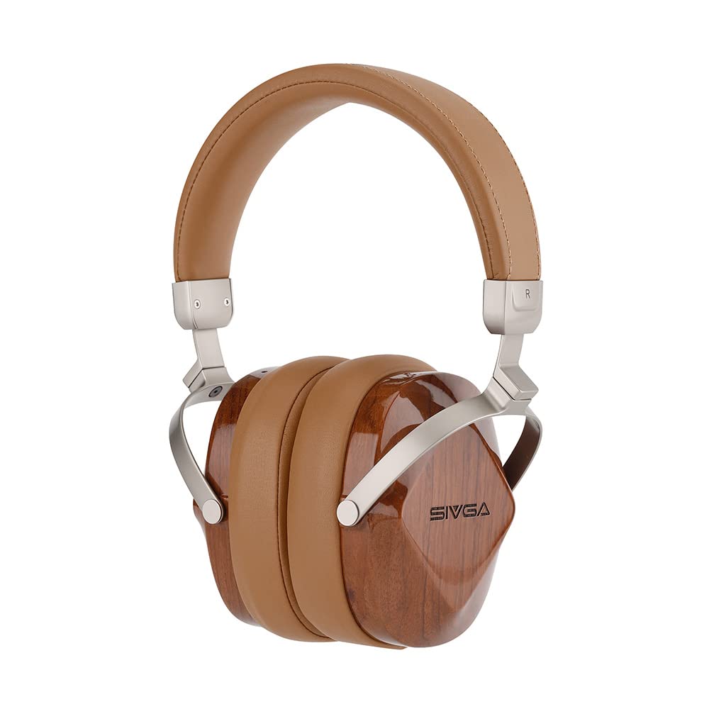SIVGA Oriole Wooden Closed Back Wired Dynamic Headphone (Brown)