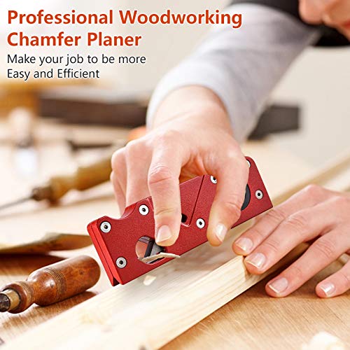 Chamfer Plane for Wood, Metal Woodworking Edge Corner Plane Flattening Tool, Woodwork Hand