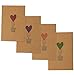 Best Paper Greetings 36-Pack Valentines Day Kraft Heart Air Balloon Design Cards & Envelopes, 4x6 Inches