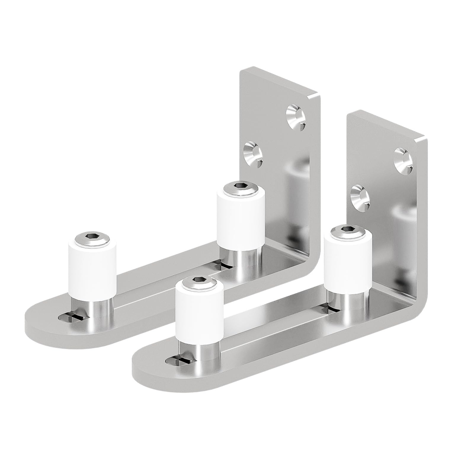 Wolfbird Adjustable Floor Guide Sliding Barn Door Wall/Door Bottom Guide Stainless Steel Style（2PCS