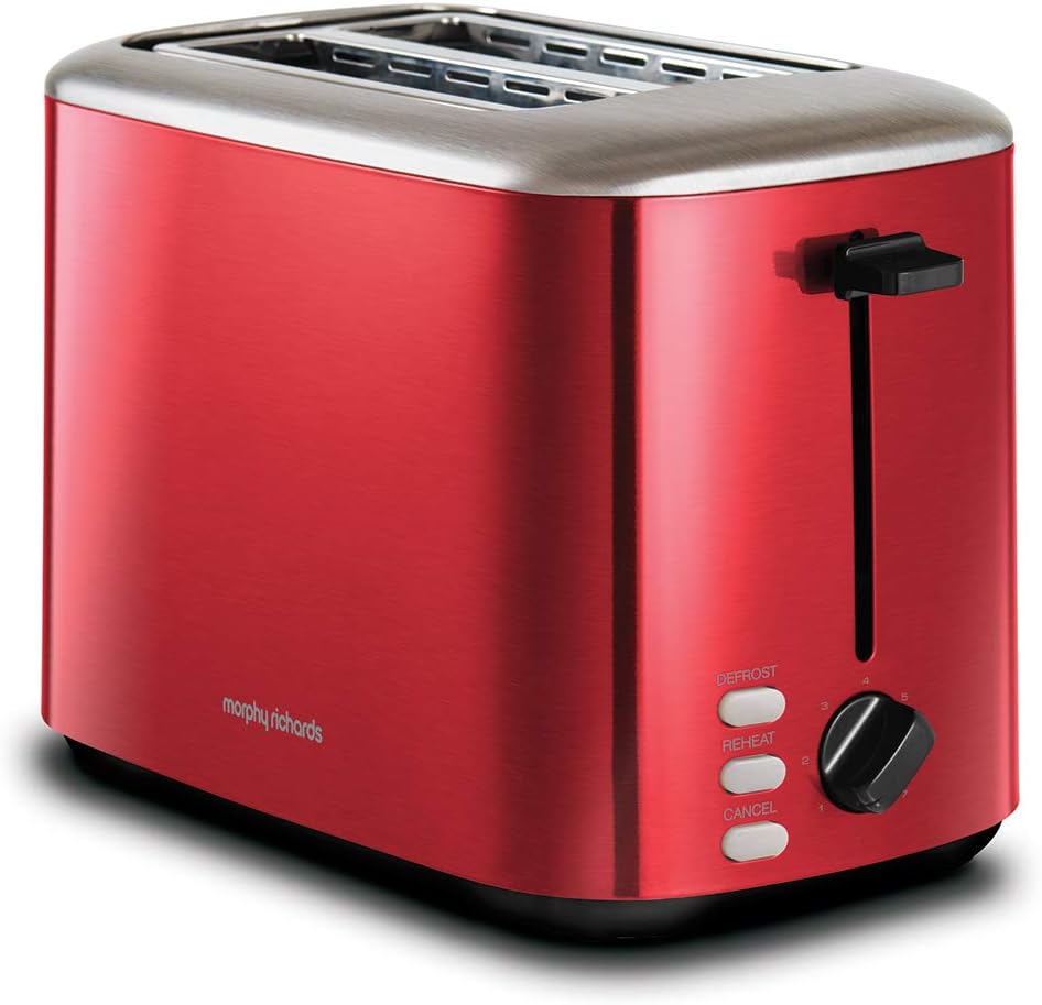 Morphy Richards Equip 2 Slice Toaster, Defrost and Reheat, Browning Controls, Variable Wide Slots, Removable Crumb Tray