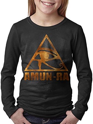 Hapli 100% Cotton Youth Big Girls Boys Egyptian Amun Ra Ancient Egypt Eye Of Horus Long Sleeve T Shirts Tees L Soft Comfort