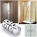 Sumnacon Stainless Steel Shower Glass Door Knobs, Modern Elegant Bathroom Round Back-to-Back Shower Door Handle Pull Knobs for 0.16