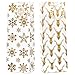 JOYIN 12 PCS Christmas Wine Bottle Bags Gold Foil with Tissue Paper and Name Tags 6 Print Designs for Winter Holiday Xmas Gift Party Favor Decoration, Liquor Lovers and Drinkers Gift Presents