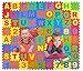 Alphabet Letters and Numbers Foam Puzzle Square Floor Mat, 6x6-Inches, 72-Pieces