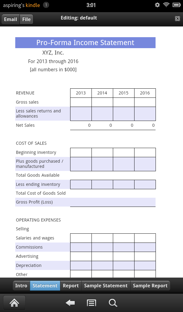Proforma Income Statement - //medicalbooks.filipinodoctors.org