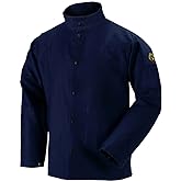 Black Stallion FN9-30C 30" 9oz. Navy FR Cotton Welding Jacket, Large