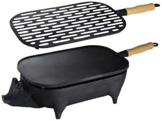 Churrasqueira Porquinho Em Ferro Fundido Completa Libaneza