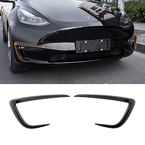 Fit Tesla Model Y Fog Light Trim Spoiler Front Fog Light Cover Eyebrow