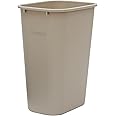 Winco PWR-41BE Waste Basket, 10 Gallon, Plastic ,Beige
