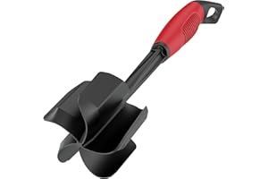 Ourokhome Upgrade Meat Chopper and Potato Masher, Heat Resistant Ground Meat Smasher for Hamburger, 5 Curved Blades Ground Be