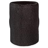 Suddora Arm Sweatband - Athletic Cotton Armband for Sports (Black)