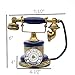 1Pack Antique Telephone Creative Retro Decorative Phone Resin Rotary Dialing Telephone Decorating Cafe Bar Window Decoration Home Decoration Props (Blue)