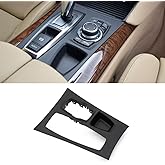 Goodithy Front Center Gear Shift Cover Trim for BMW X5 E70/X6 E71 E72 | Center Console Gear Shifter Panel Frame Replacement 2007 2008 2009, 51169164485