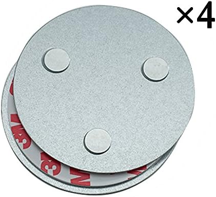 Meiprosafe Magnetic Smoke Detector Installation Tool,Quick and Easy Fastening Ceiling Mounted Kit for Smoke Alarms,No Need Drill 10 Seconds Install Smoke Sensors(4pcs)