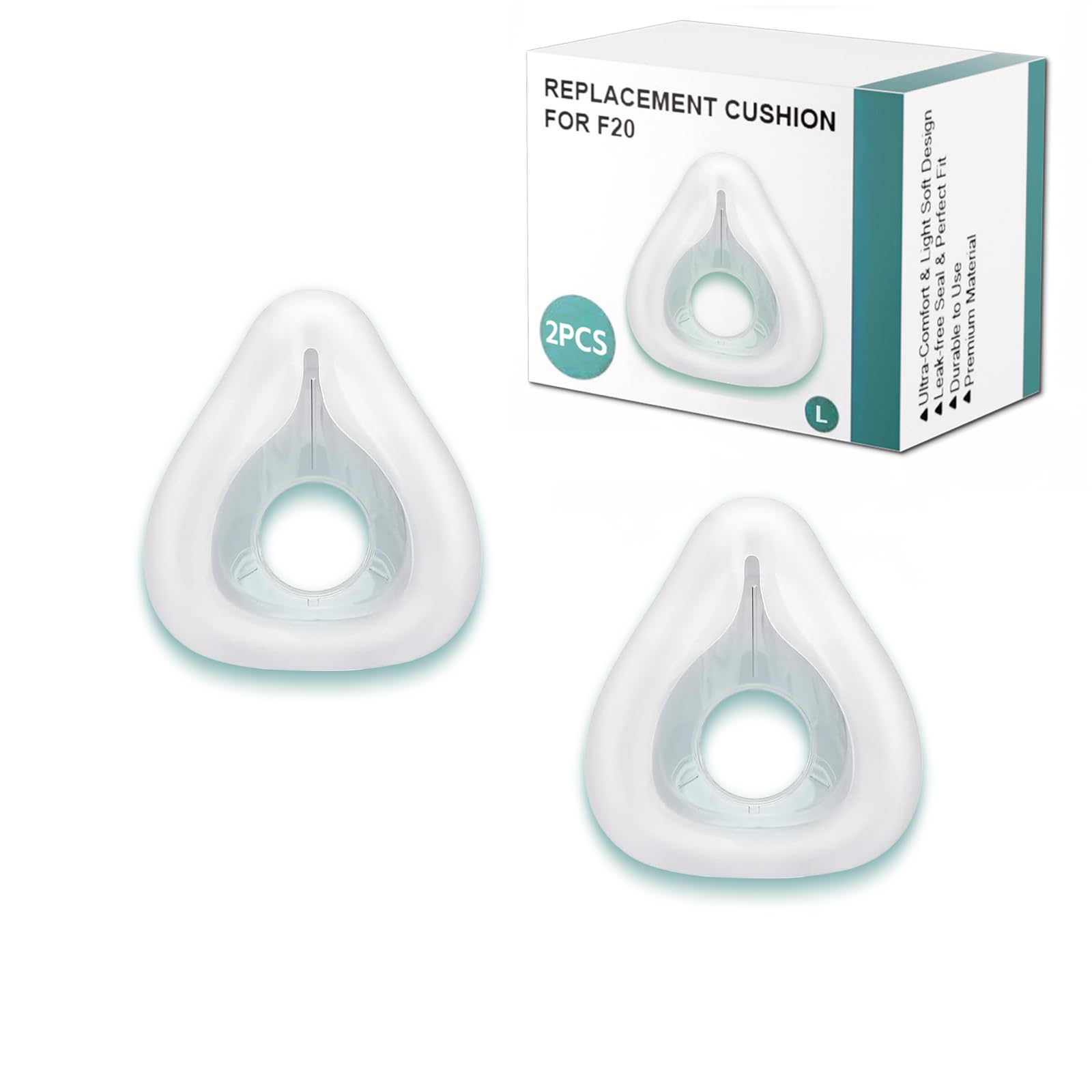 Photo 1 of 2 Packs Replacement Cushion for AirFit F20 Large, Full Face CPAP Mask Cushion for ResMed AirFit F20 (Large)