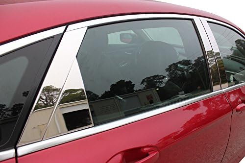 GTG 2005 - 2009 Hyundai Tucson 8PC Chrome Stainless Steel Beveled Door Pillars Posts