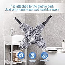 Eyliden Mop with 2 Reusable Heads, Easy Wringing